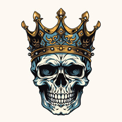 skull with a crown on it skull king