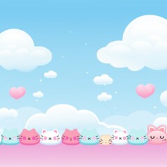 Kawaii Festivity Galore Seamless Patterns for Festival Artistry Background