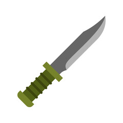 Hunting knife icon. Combat knife. Military dagger.