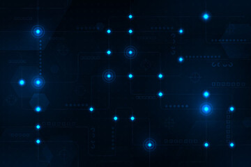 Vector abstract technology background. Hi-tech commucation futuristic concept background.