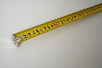 Red and black plastic steel ruler