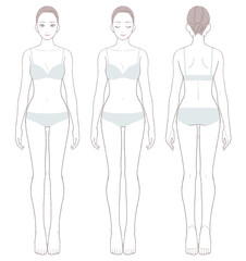 美意識の高い女性全身　セット
