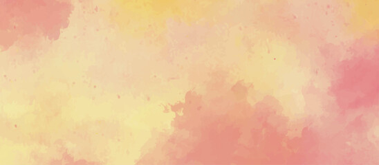 abstract watercolor background .watercolor background with pink and yellow color. Fantasy light red, pink shades watercolor background. subtle watercolor pink yellow gradient illustration.