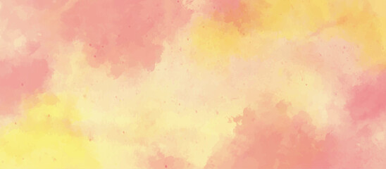 abstract watercolor background .watercolor background with pink and yellow color. Fantasy light red, pink shades watercolor background. subtle watercolor pink yellow gradient illustration.