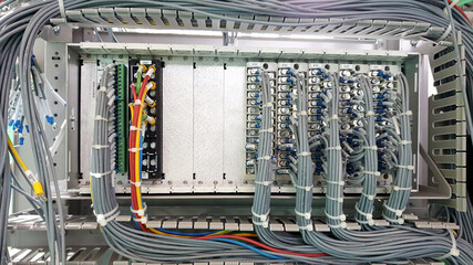 Control wiring at module terminal blocks of protection relay