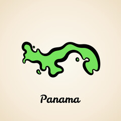 Panama - Outline Map