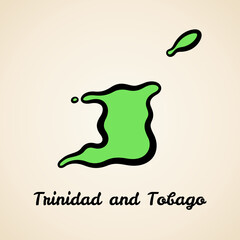 Trinidad and Tobago - Outline Map