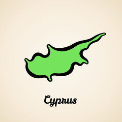 Cyprus - Outline Map