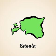 Estonia - Outline Map