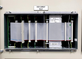 The Protection relay after removed the front cover.
