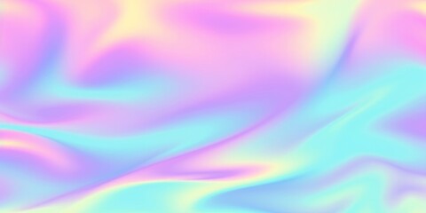 Seamless Y2K Retro Futurism iridescent playful pastel holographic heatmap ombre gradient blur background texture. Modern opalescent pale rainbow abstract swirl nostalgic webpunk pattern, Generative AI