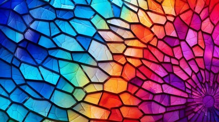 Fototapeta premium Multicolored stained glass with an irregular pattern