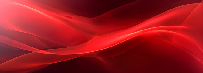 Obraz premium Red waves - red curved abstract background wallpaper GenerativeAI 