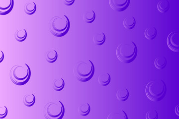 Abstract violet background with asymmetric violet lines in the form of spirals of different sizes	