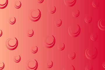 Abstract red background with asymmetric red lines in the form of spirals of different sizes	