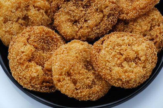 Anarsa which is an authentic sweet snack especially made in the festive season like Diwali in Maharashtra, it is also made in Marathi cultured adhik maas, selective focus.