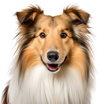 dog looking isolated on white
