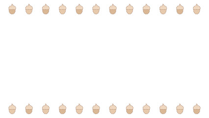 どんぐりのシンプルなフレーム⭐︎PNG