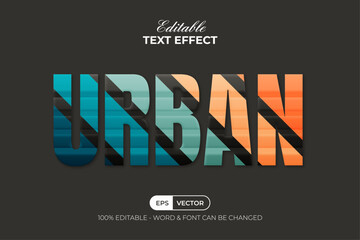 Urban Text Effect Colorful Style. Editable Text Effect.