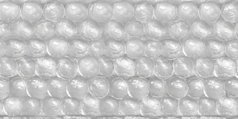 Seamless plastic air bubble wrap packing material background texture. Fragile shipping, moving or delivery concept cellophane bubblewrap overlay film or backdrop pattern. Generative AI