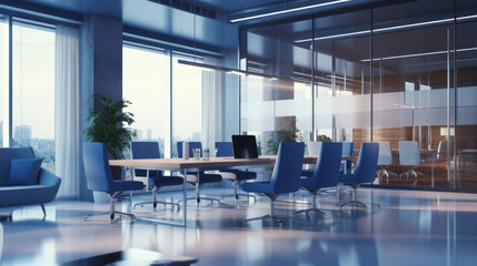 Abstract blurred office interior background 