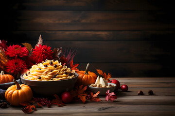 Fototapeta na wymiar autumn background with pumpkin