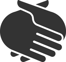 Handshake icon vector. Shaking hands symbol of greeting and business partnership.