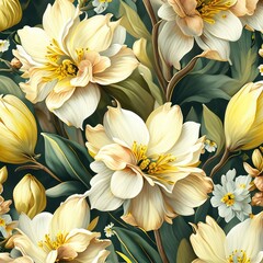 Fototapeta premium yellow flowers background