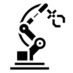 ROBOTIC ARM line icon,linear,outline,graphic,illustration