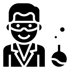 SCIENTIST line icon,linear,outline,graphic,illustration