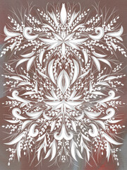 delicate ornament with flowers blooming
