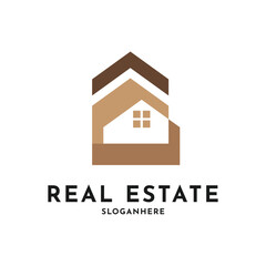 Home Building Real estate logo design creative idea and simple