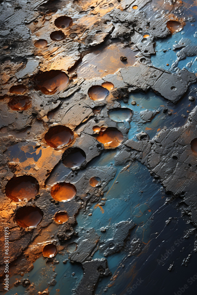 Leinwandbilder a close-up image of mercury's heavily cratered surface, revealing its geological history and the eff