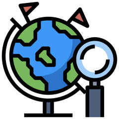 GEOGRAPHY line icon,linear,outline,graphic,illustration