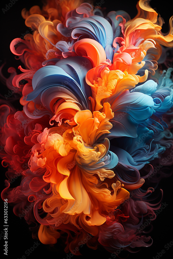 Poster  An artistic depiction of smoke curling from a cigar, forming intricate patterns that add to the visual allure. Generative AI technology.