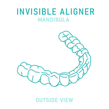 Orthodontic silicone trainer. Invisible braces aligner, retainer.