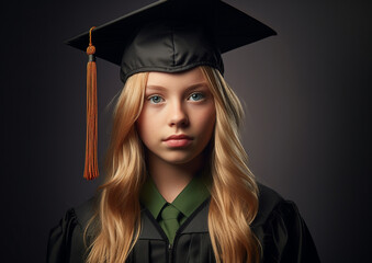 Medium shot girl portrait with graduation , world students day images