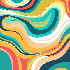 Abstract colorful background with waves. Vector illustration. Colorful background.