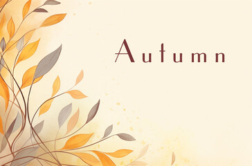 abstract floral background with autumn leaves