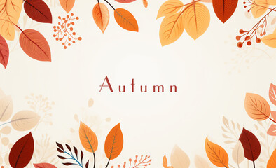 autumn background with leaves