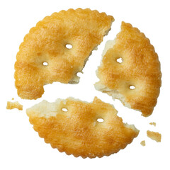 Cracker broke into three pieces