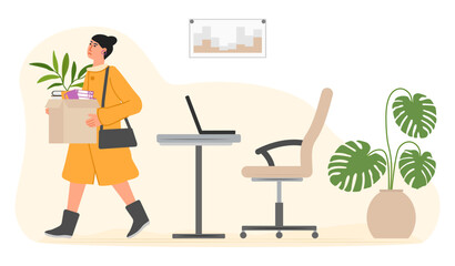 People Jobless Unemployment Worker Office Quit Job