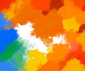 bright multi-colored background, similar to a children's theme
