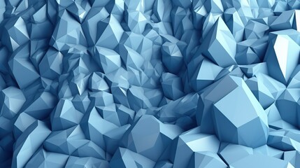 Abstract blue geometric low-poly background.