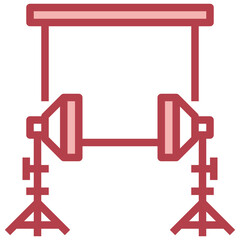 STUDIO LIGHTING line icon,linear,outline,graphic,illustration