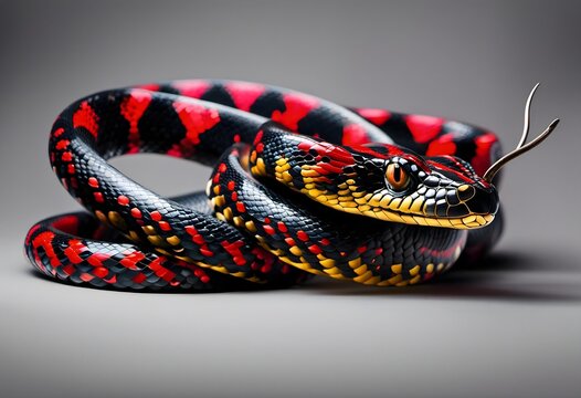 Snake With Dragon Horns( Ai Genarated Image)