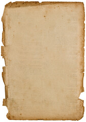 PNG old book page. Used paper isolated on transparent background - 633025156