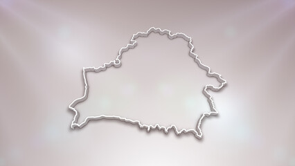 Belarus 3D Map on White Background, 
Useful for Politics, Elections, Travel, News and Sports Events