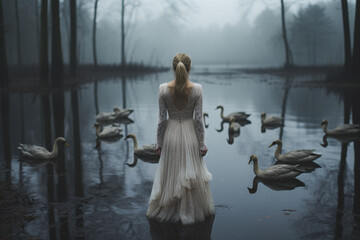 Scene from an intense drama. Depicting very tense emotions, suspenseful situation and has the feeling of a murder mystery set in a Nordic country.