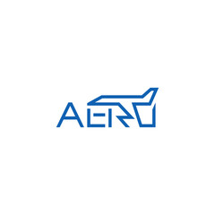 Aero text typography logo design.